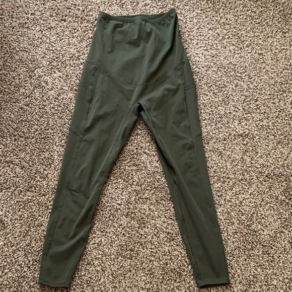 Poshdivah Pants - Maternity leggings  green olive M